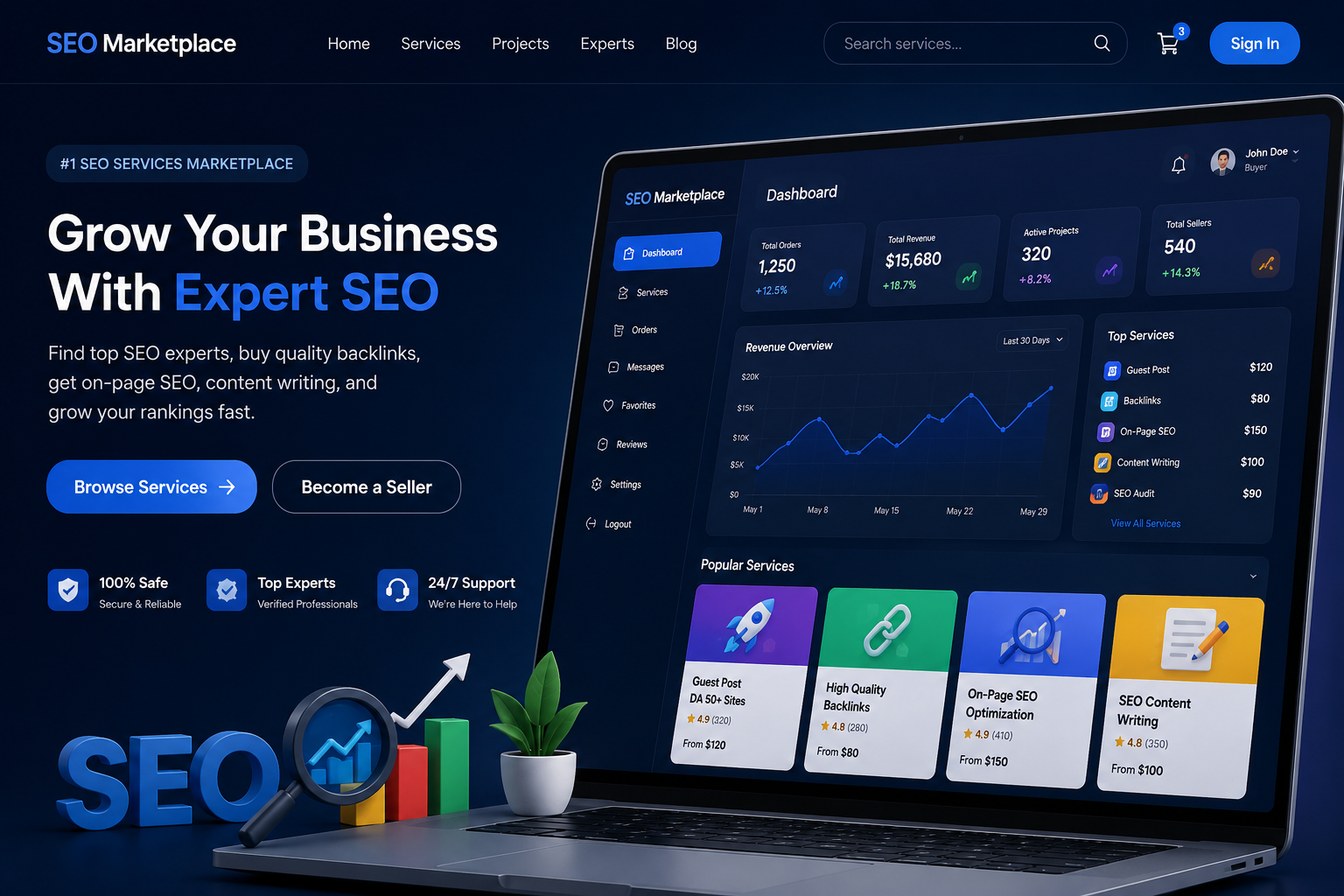 SEO Marketplace Website